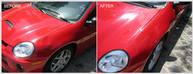 Before and After Hood Repair